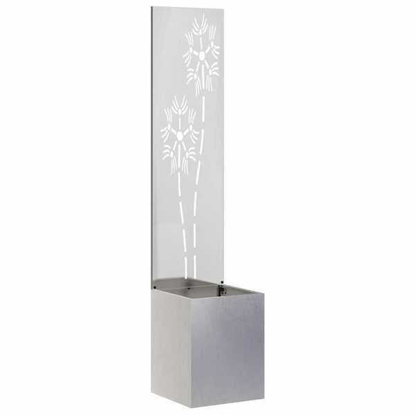 Garten Sichtschutz Floral Silber 32x150cm