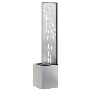 Garten Sichtschutz Floral Silber 32x150cm