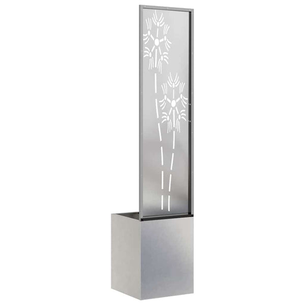 Garten Sichtschutz Floral Silber 32x150cm
