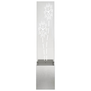 Garten Sichtschutz Floral Silber 32x150cm
