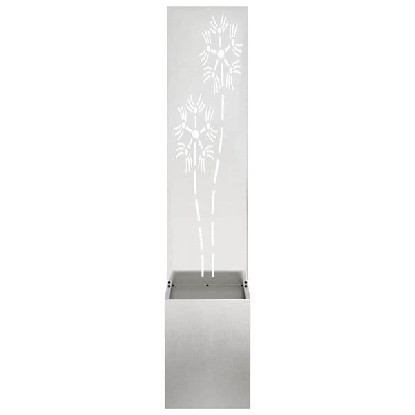 Garten Sichtschutz Floral Silber 32x150cm