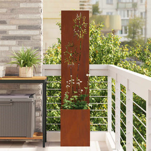 Garten Sichtschutz Floral Rostig 150cm