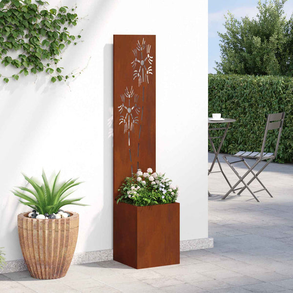 Garten Sichtschutz Floral Rostig 150cm