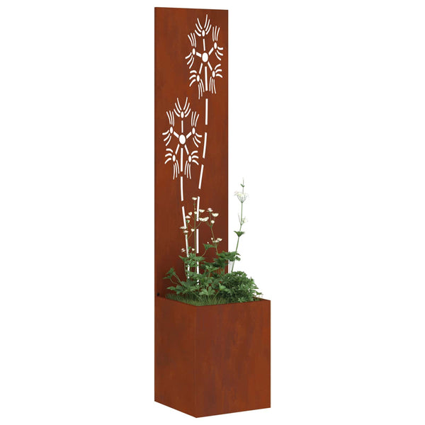 Garten Sichtschutz Floral Rostig 150cm