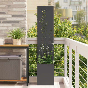 Garten Sichtschutz Floral Schwarz 150cm