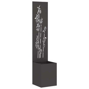 Garten Sichtschutz Floral Schwarz 150cm