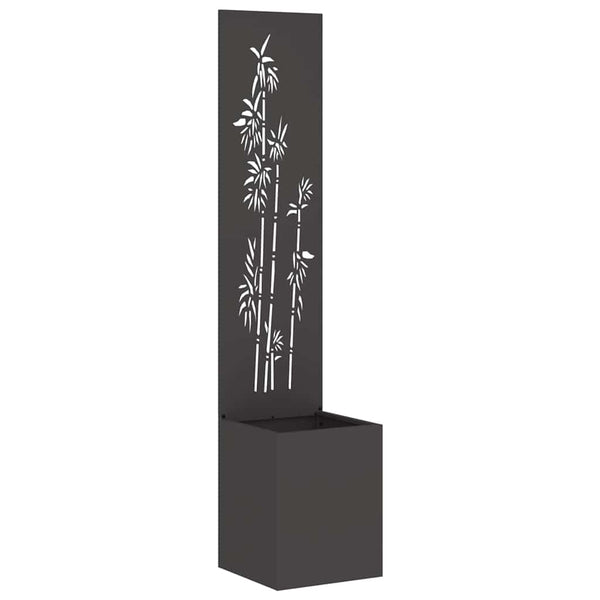 Garten Sichtschutz Floral Schwarz 150cm