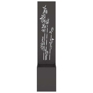 Garten Sichtschutz Floral Schwarz 150cm