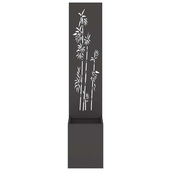 Garten Sichtschutz Floral Schwarz 150cm