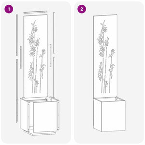 Garten Sichtschutz Floral Olivgrün 150cm