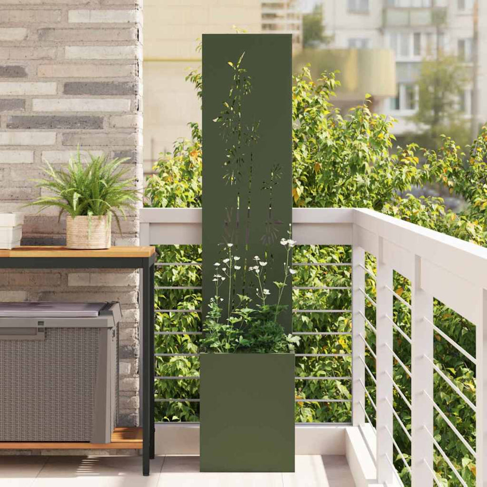 Garten Sichtschutz Floral Olivgrün 150cm