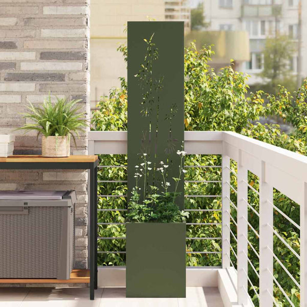 Garten Sichtschutz Floral Olivgrün 150cm