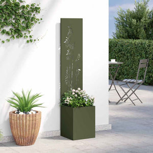 Garten Sichtschutz Floral Olivgrün 150cm