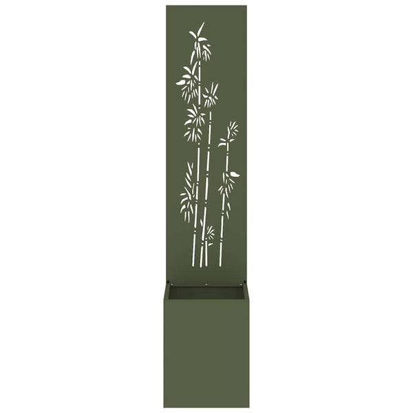 Garten Sichtschutz Floral Olivgrün 150cm