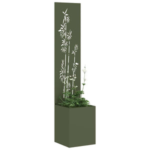 Garten Sichtschutz Floral Olivgrün 150cm