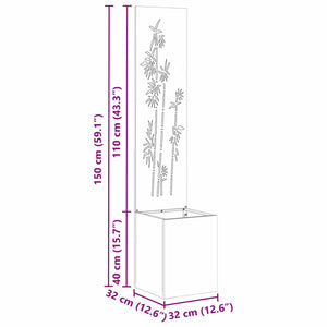 Garten Sichtschutz Floral Olivgrün 150cm