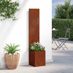 Rostige Garten Sichtschutzwand 32x150cm