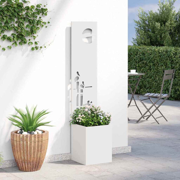Garten Sichtschutz Leinwand Weiß 150cm
