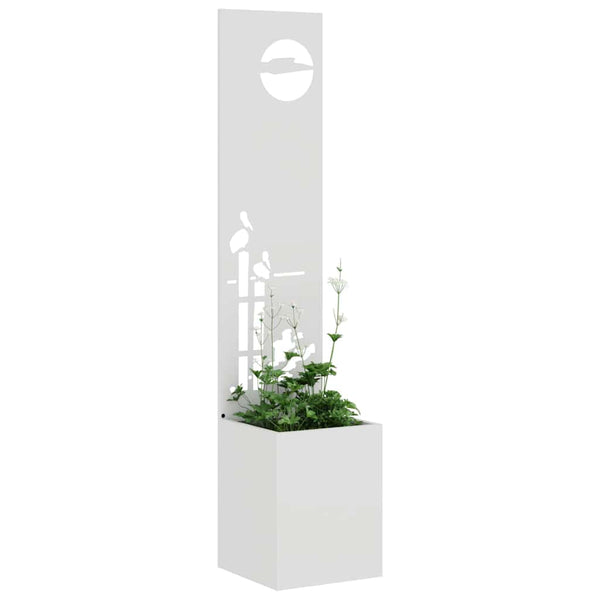 Garten Sichtschutz Leinwand Weiß 150cm