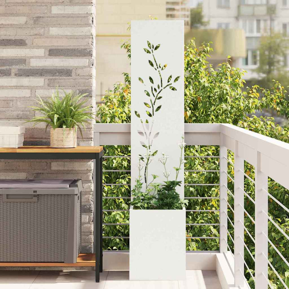 Garten Sichtschutz Floral Weiß 150cm