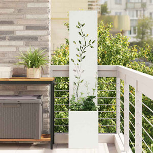 Garten Sichtschutz Floral Weiß 150cm