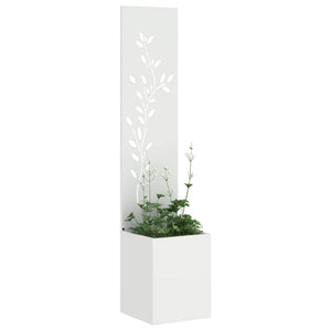 Garten Sichtschutz Floral Weiß 150cm