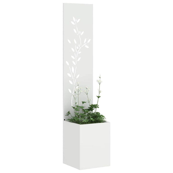 Garten Sichtschutz Floral Weiß 150cm
