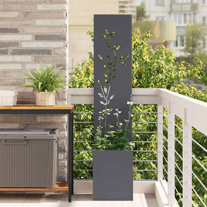 Garten Sichtschutz Floral Anthrazit 150 cm