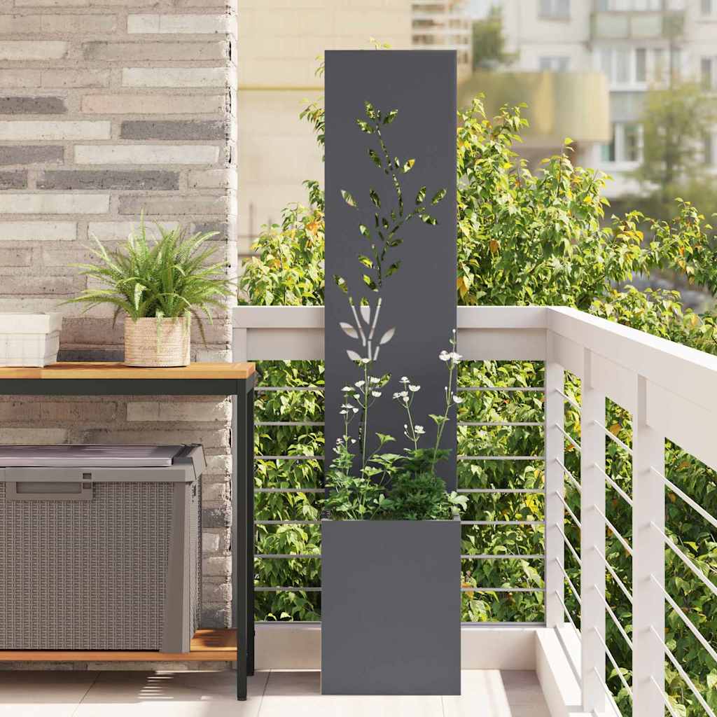 Garten Sichtschutz Floral Anthrazit 150 cm