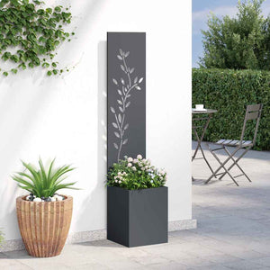 Garten Sichtschutz Floral Anthrazit 150 cm
