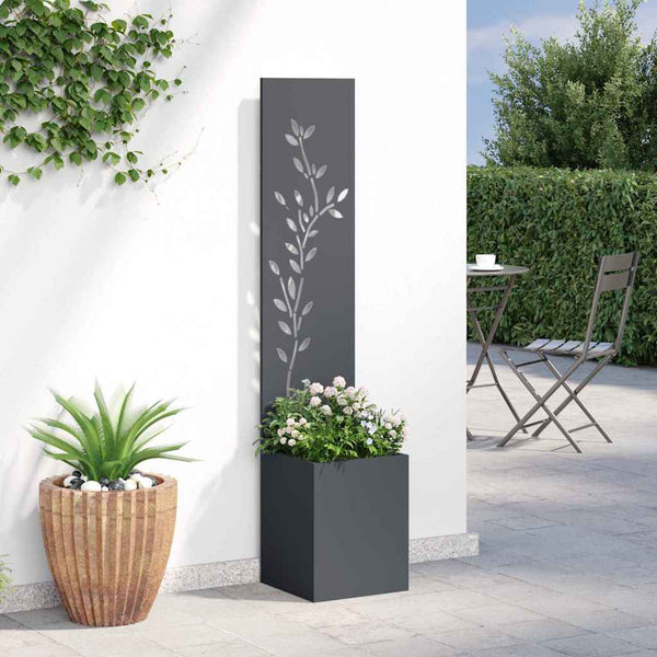 Garten Sichtschutz Floral Anthrazit 150 cm