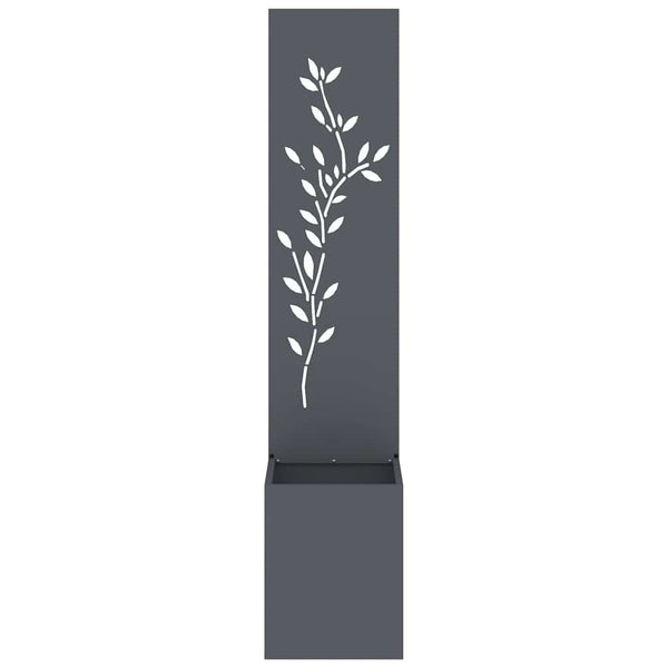 Garten Sichtschutz Floral Anthrazit 150 cm