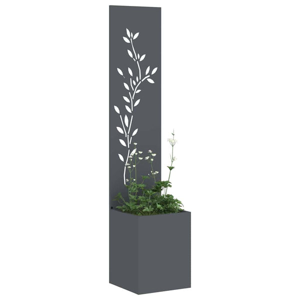 Garten Sichtschutz Floral Anthrazit 150 cm
