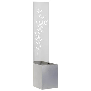 Garten Sichtschutz Edelstahl Silber 150cm