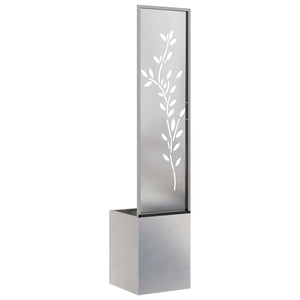 Garten Sichtschutz Edelstahl Silber 150cm