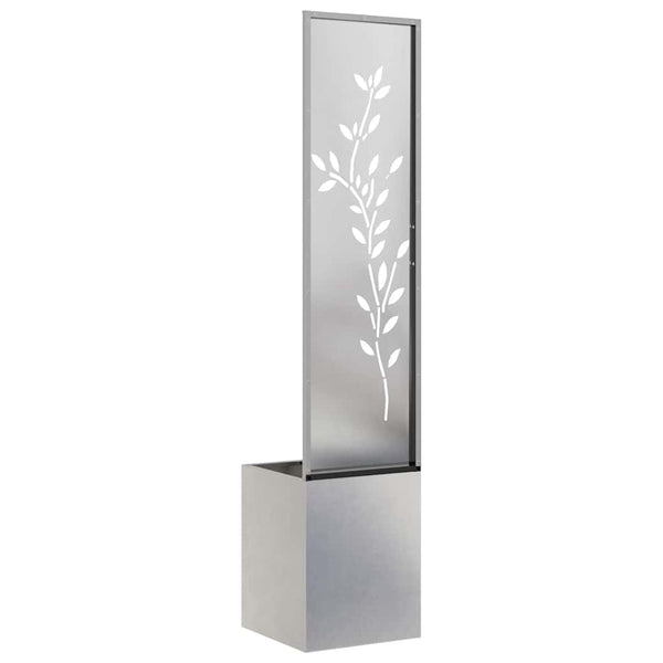 Garten Sichtschutz Edelstahl Silber 150cm