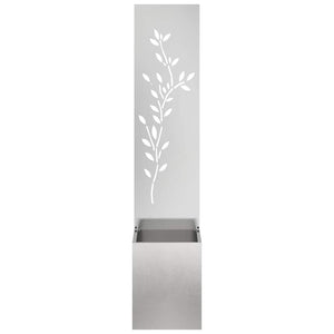 Garten Sichtschutz Edelstahl Silber 150cm