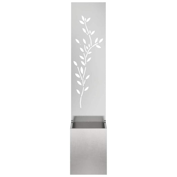 Garten Sichtschutz Edelstahl Silber 150cm