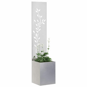 Garten Sichtschutz Edelstahl Silber 150cm