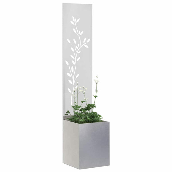 Garten Sichtschutz Edelstahl Silber 150cm