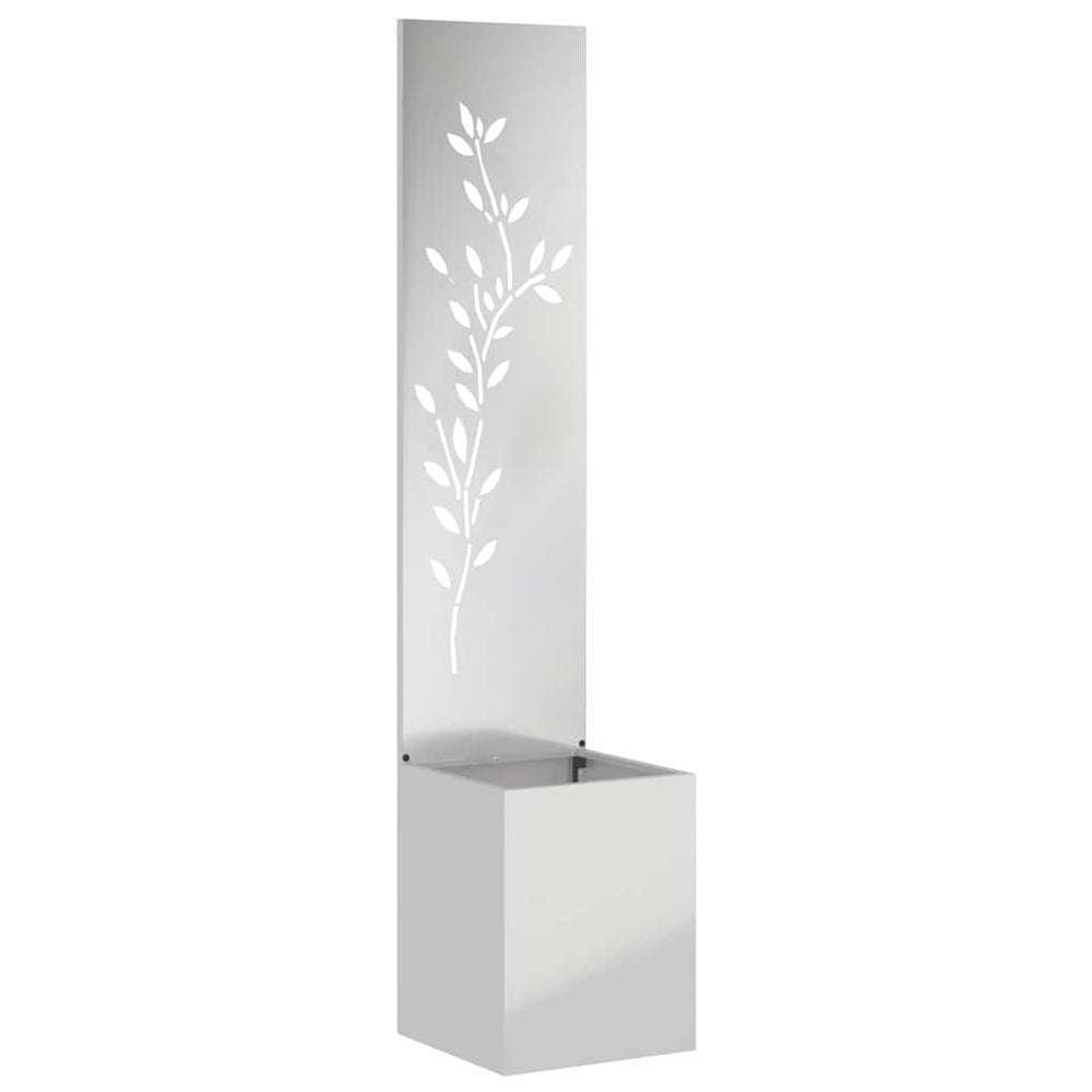 Garten Sichtschutz Floral Silber 150cm