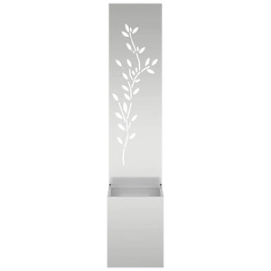 Garten Sichtschutz Floral Silber 150cm
