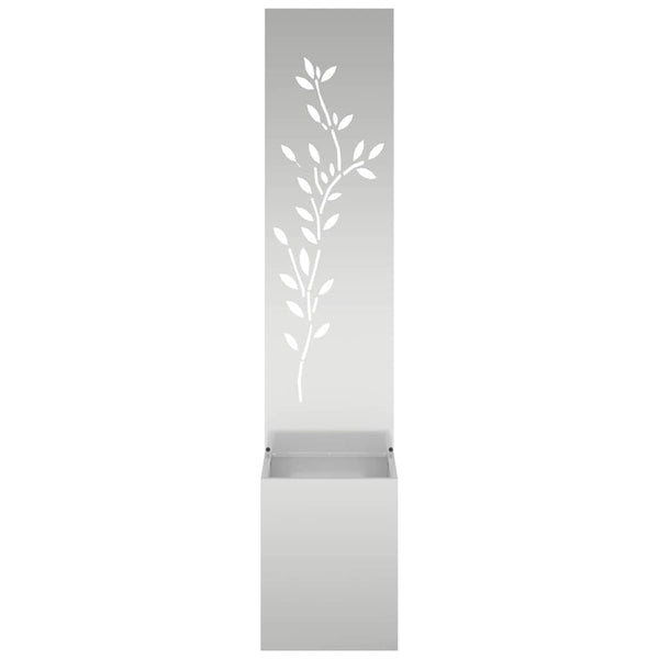 Garten Sichtschutz Floral Silber 150cm