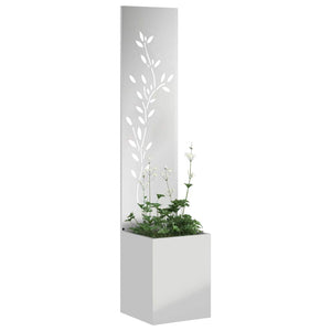 Garten Sichtschutz Floral Silber 150cm