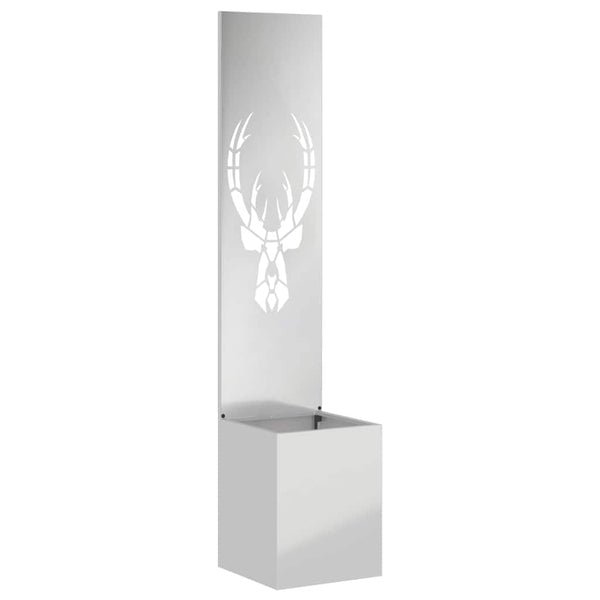 Garten Sichtschutz Leinwand Tiermuster Silber 150cm