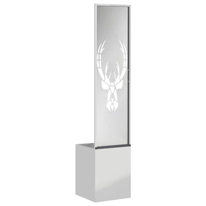 Garten Sichtschutz Leinwand Tiermuster Silber 150cm