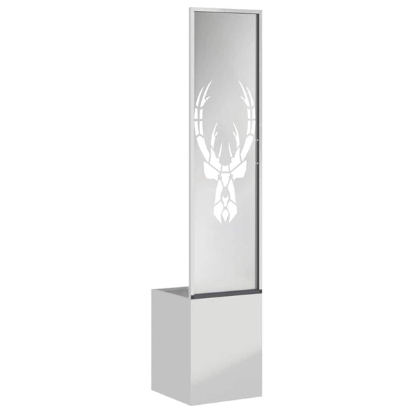 Garten Sichtschutz Leinwand Tiermuster Silber 150cm