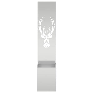 Garten Sichtschutz Leinwand Tiermuster Silber 150cm
