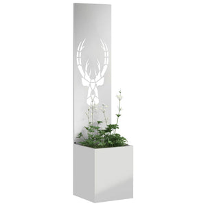Garten Sichtschutz Leinwand Tiermuster Silber 150cm