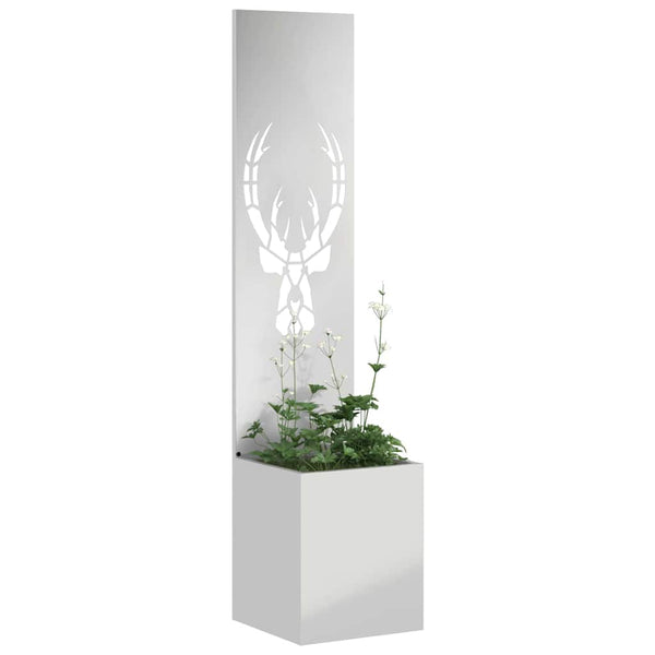Garten Sichtschutz Leinwand Tiermuster Silber 150cm